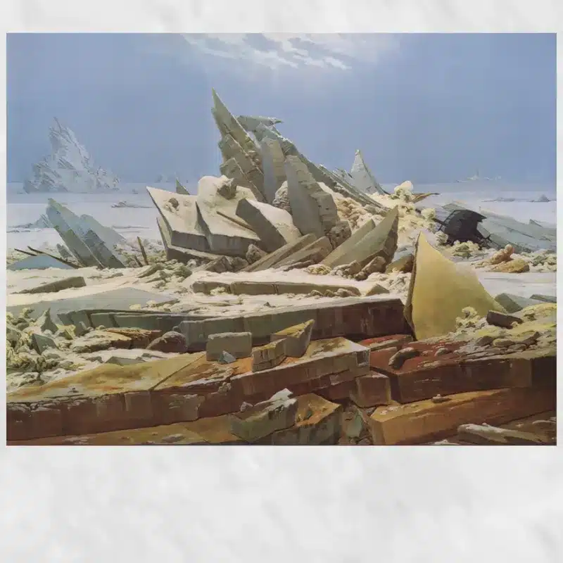 The Sea of Ice by Caspar David Friedrich Printed on Canvas