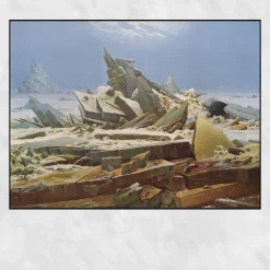 The Sea of Ice by Caspar David Friedrich Printed on Canvas