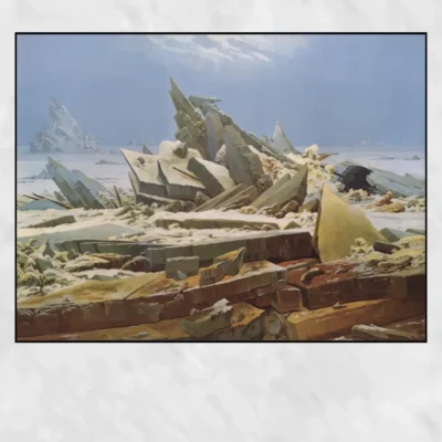 The Sea of Ice by Caspar David Friedrich Printed on Canvas