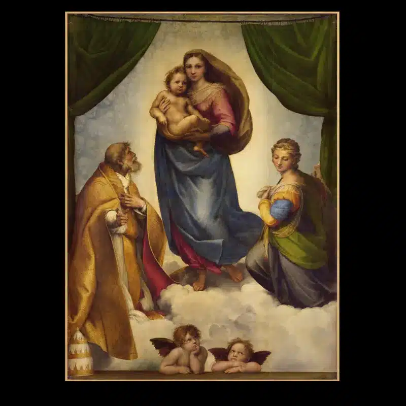 The Sistine Madonna by Raphael Printed on Canvas