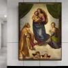 The Sistine Madonna by Raphael Printed on Canvas