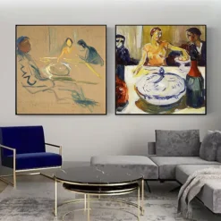 The Wedding of the Bohemian by Edvard Munch Printed on Canvas