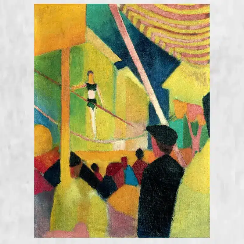 Tightrope Walker by August Macke Printed on Canvas