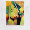 Tightrope Walker by August Macke Printed on Canvas