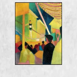 Tightrope Walker by August Macke Printed on Canvas