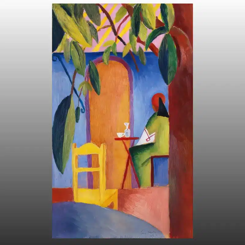 Turkish Café by August Macke Printed on Canvas