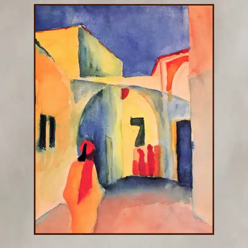 View Into a Lane by August Macke Printed on Canvas