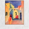 View Into a Lane by August Macke Printed on Canvas