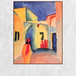 View Into a Lane by August Macke Printed on Canvas