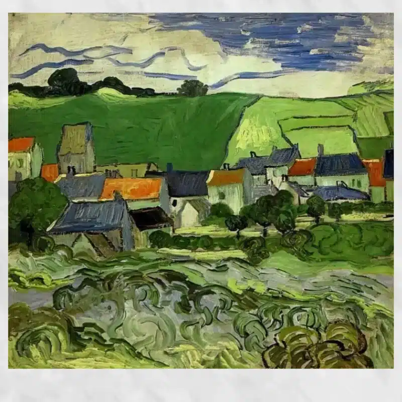 View of Auvers by Vincent van Gogh Printed on Canvas