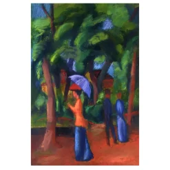 Walking in the Park by August Macke 1914