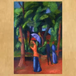 Walking in the Park by August Macke 1914
