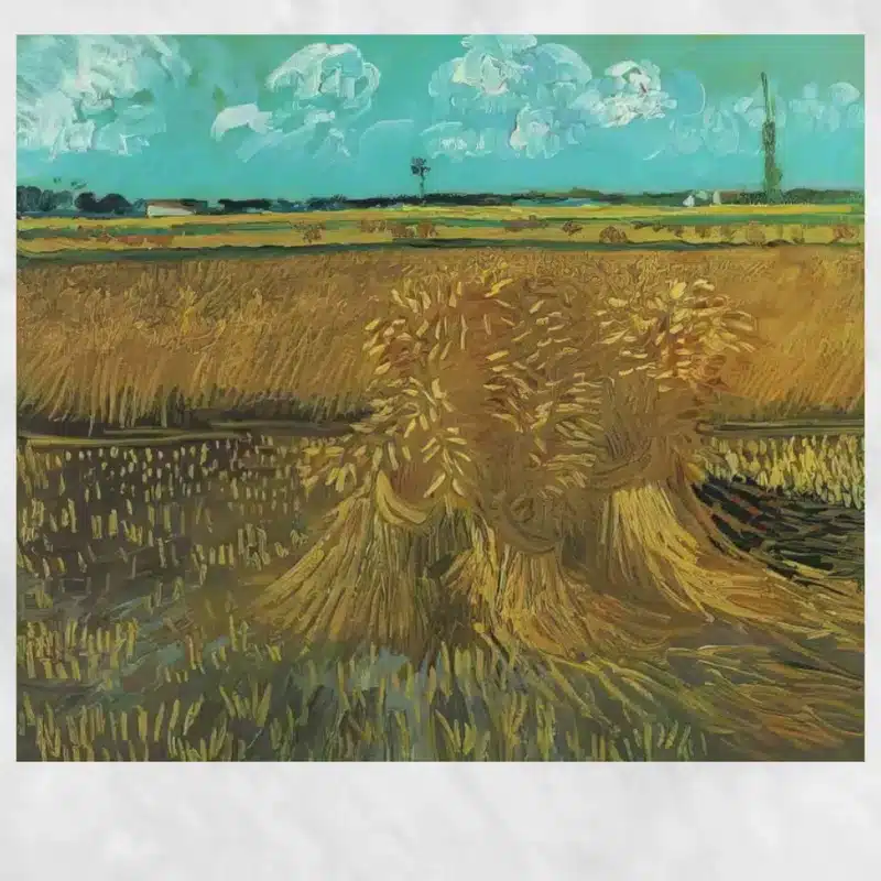 Wheat Field with Sheaves by Vincent van Gogh Printed on Canvas