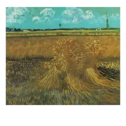Wheat Field with Sheaves by Vincent van Gogh Printed on Canvas