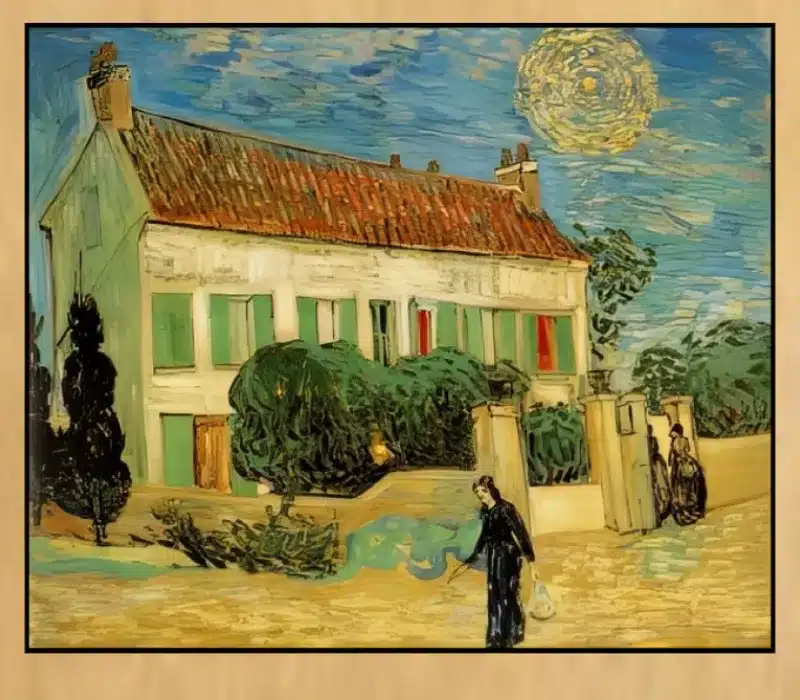 White House at Night by Vincent van Gogh Printed on Canvas