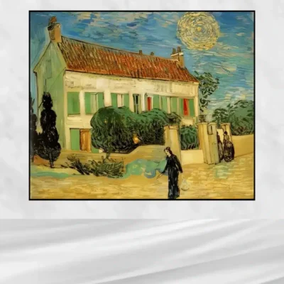 White House at Night by Vincent van Gogh Printed on Canvas