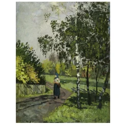 Woman on a Country Lane by Edvard Munch 1882