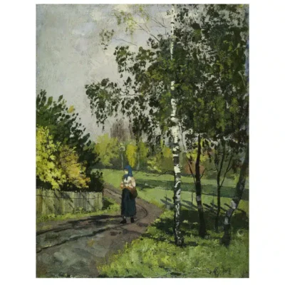 Woman on a Country Lane by Edvard Munch 1882