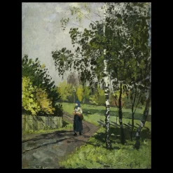Woman on a Country Lane by Edvard Munch 1882