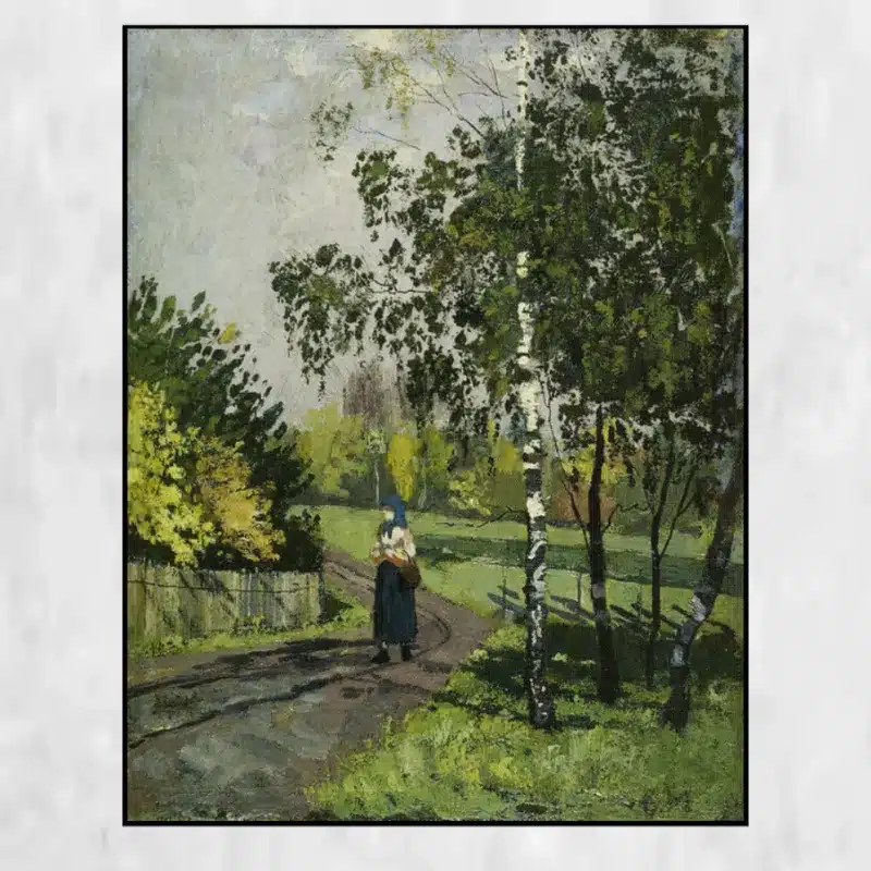 Woman on a Country Lane by Edvard Munch Printed on Canvas