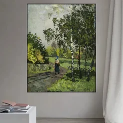 Woman on a Country Lane by Edvard Munch Printed on Canvas