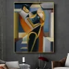 Woman with a Fan II by Olexandr Archipenko Printed on Canvas
