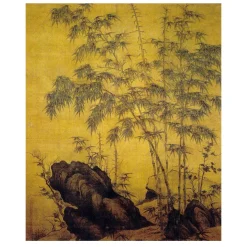 Bamboos and Rock by Li Kan around 1300