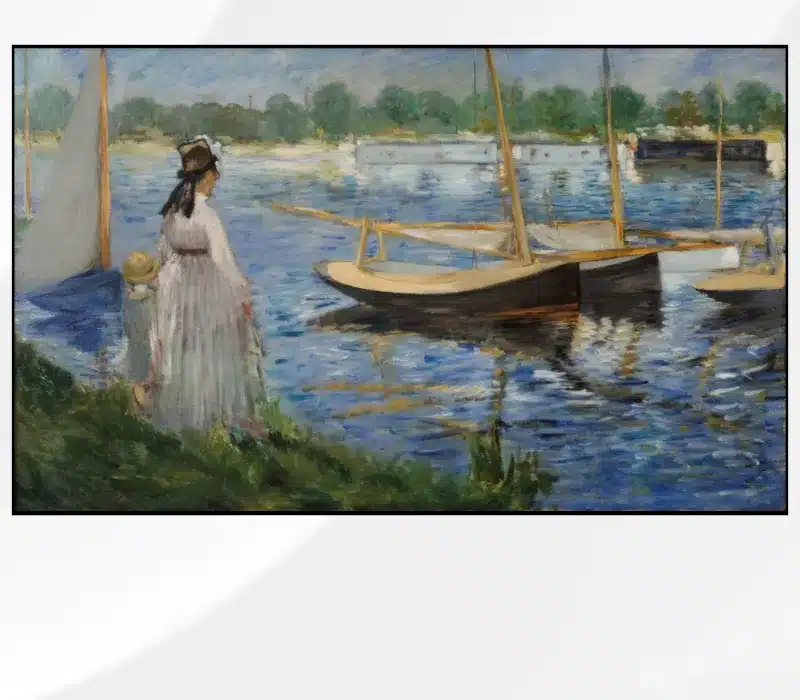 Banks of the Seine at Argenteuil by Édouard Manet Printed on Canvas