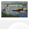 Banks of the Seine at Argenteuil by Édouard Manet Printed on Canvas