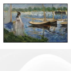 Banks of the Seine at Argenteuil by Édouard Manet Printed on Canvas