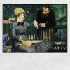 In the Conservatory by Édouard Manet Printed on Canvas