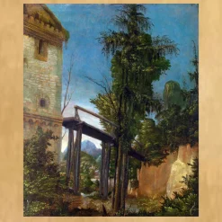 Landscape with a Footbridge by Albrecht Altdorfer c1518