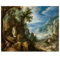 Mountainous Landscape with Saint Jerome by Paul Bril 1592