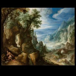 Mountainous Landscape with Saint Jerome by Paul Bril 1592