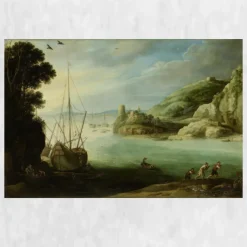 Mountainous Seashore by Paul Bril c1624