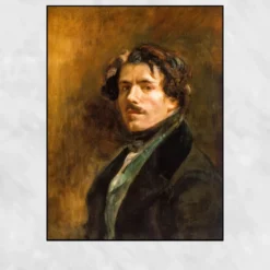 Self-portrait by Eugène Delacroix Printed on Canvas