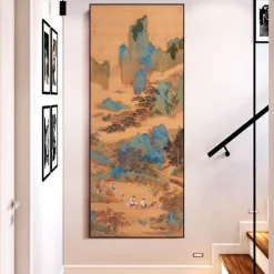 The Emperor Guangwu Fording a River by Qiu Ying Printed on Canvas