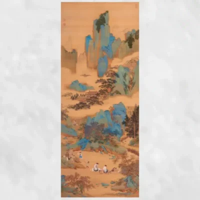 The Emperor Guangwu Fording a River by Qiu Ying c1535