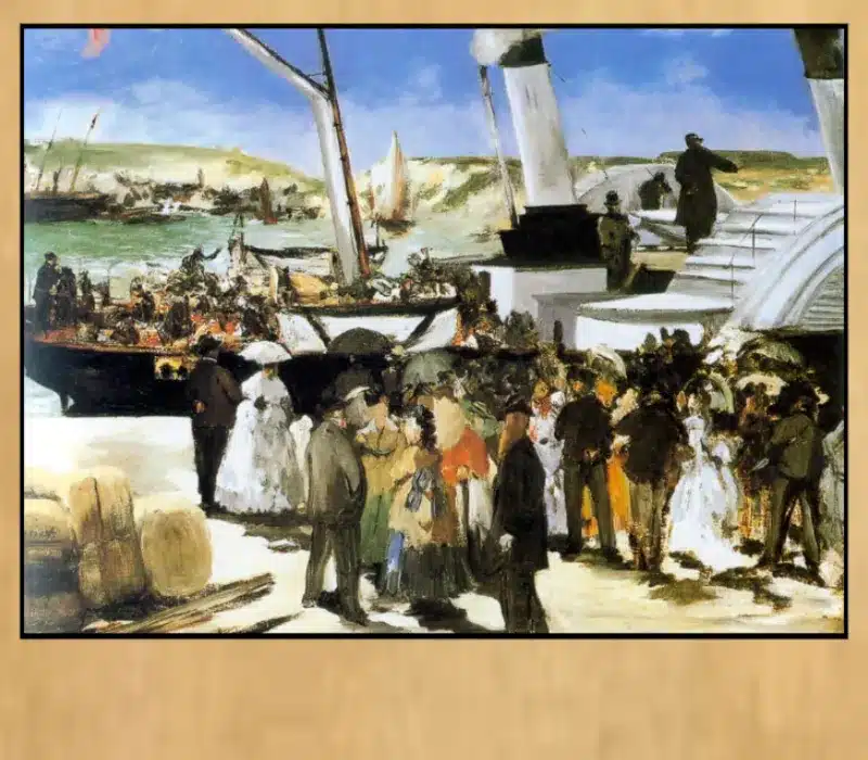 The Folkstone Boat, Boulogne by Édouard Manet Printed on Canvas
