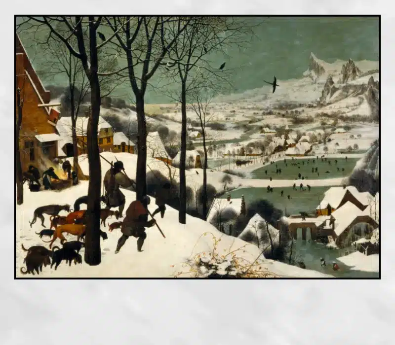 The Hunters in the Snow by Pieter Bruegel the Elder Printed on Canvas