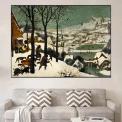The Hunters in the Snow by Pieter Bruegel the Elder Printed on Canvas
