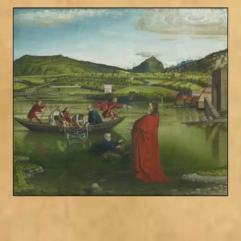 The Miraculous Draft of Fishes by Konrad Witz Printed on Canvas