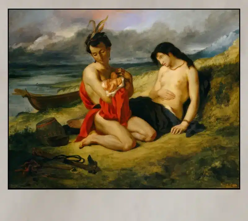 The Natchez by Eugène Delacroix Printed on Canvas
