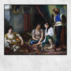The Women of Algiers by Eugène Delacroix Printed on Canvas