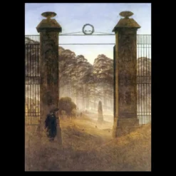 Caspar David Friedrich 1825 The Cemetery Entrance