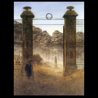 Caspar David Friedrich 1825 The Cemetery Entrance