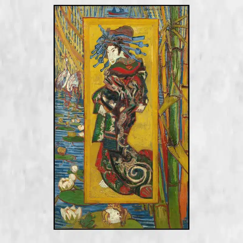 Courtesan (after Eisen) by Vincent van Gogh 1887 Printed on Canvas