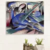 Dreaming Horse by Franz Marc Printed on Canvas