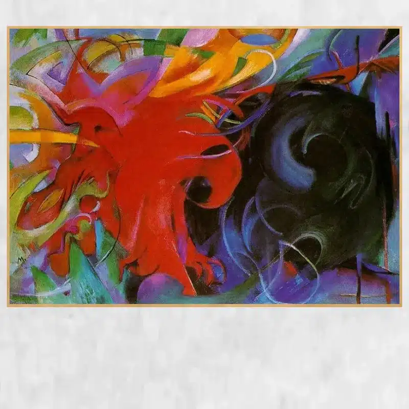 Fighting Forms by Franz Marc Printed on Canvas