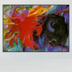 Fighting Forms by Franz Marc Printed on Canvas